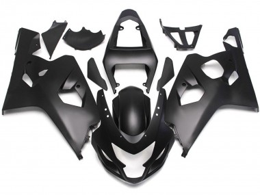 2004-2005 Matte Black Style with Red Decals Suzuki GSXR 600-750 Motorcycle Fairing
