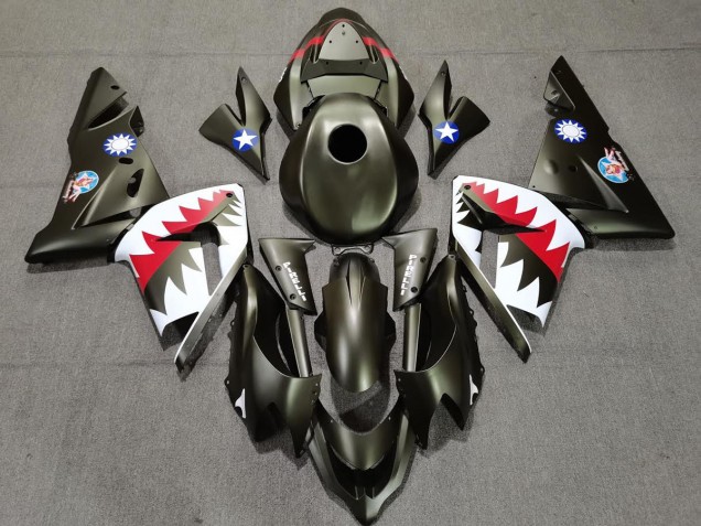2004-2005 Military Green Shark Kawasaki ZX10R Motorcycle Fairing 2004-2005 Military Green Shark Kawasaki ZX10R Motorcycle Fairing