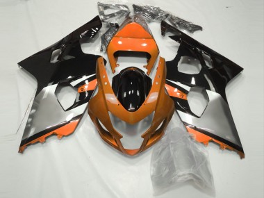 2004-2005 Orange Silver and Black Suzuki GSXR 600-750 Motorcycle Fairing