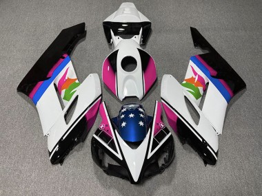 2004-2005 Pink and Blue Flag Honda CBR1000RR Motorcycle Fairing