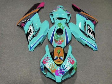 2004-2005 Teal Shark Honda CBR1000RR Motorcycle Fairing