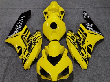 2004-2005 Yellow Black Flame Honda CBR1000RR Motorcycle Fairing