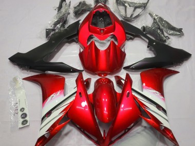 2004-2006 Bright Red & White Yamaha R1 Motorcycle Fairing