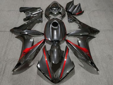 2004-2006 Carbon Fiber Style w Red Yamaha R1 Motorcycle Fairing
