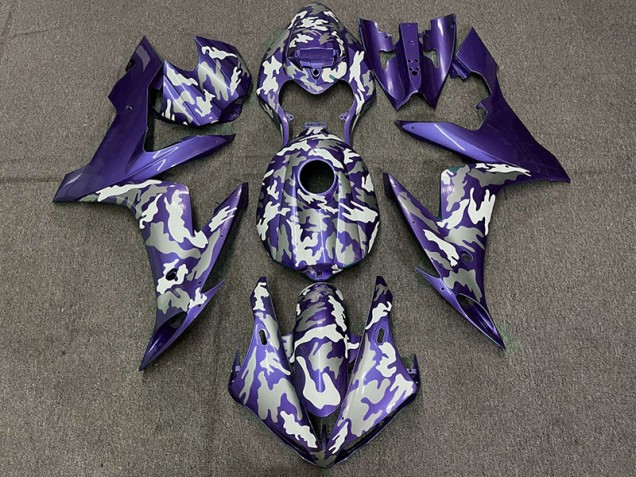 2004-2006 Dark Purple Camo Yamaha R1 Motorcycle Fairing