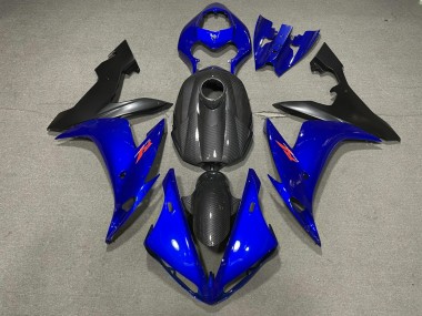 2004-2006 Gloss Blue and Carbon Fiber Style Yamaha R1 Motorcycle Fairing