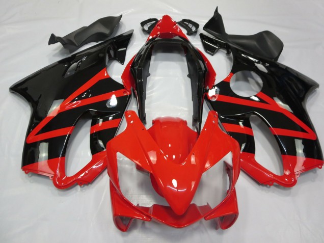 2004-2007 Gloss Black and Red Honda CBR600 F4i Motorcycle Fairing