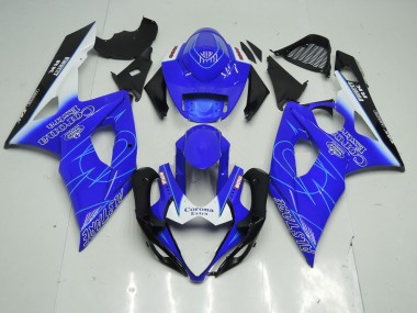 2005-2006 Blue and White Corona Suzuki GSXR 1000 Motorcycle Fairing