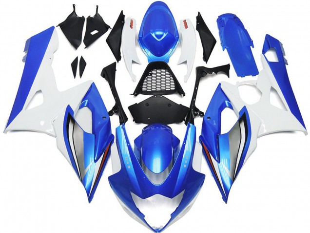 2005-2006 Gloss Blue & White Suzuki GSXR 1000 Motorcycle Fairing 2005-2006 Gloss Blue & White Suzuki GSXR 1000 Motorcycle Fairing