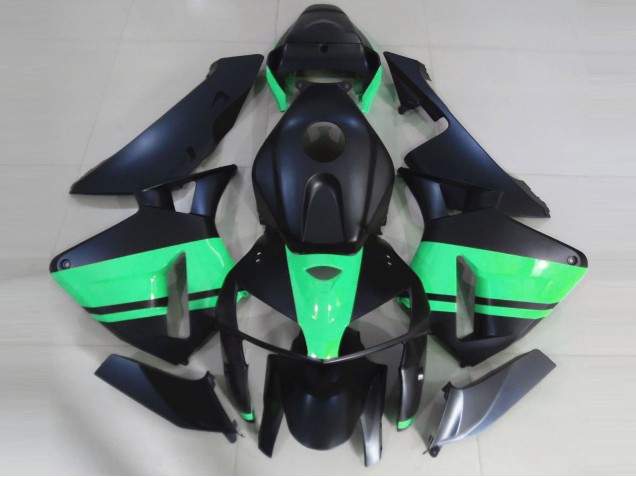 2005-2006 Matte Black & Special Green Honda CBR600RR Motorcycle Fairing 2005-2006 Matte Black & Special Green Honda CBR600RR Motorcycle Fairing