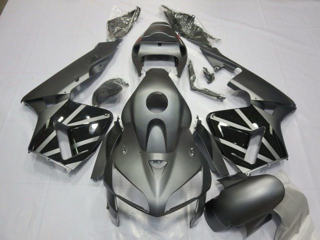 2005-2006 Matte Grey & Black Honda CBR600RR Motorcycle Fairing 2005-2006 Matte Grey & Black Honda CBR600RR Motorcycle Fairing