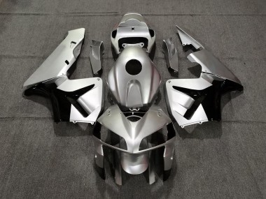 2005-2006 Matte Silver and Black Honda CBR600RR Motorcycle Fairing