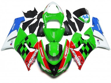 2005-2006 Multi Color Check Kawasaki ZX6R Motorcycle Fairing