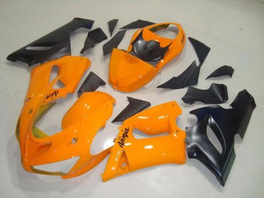 2005-2006 Orange Black Kawasaki ZX6R Motorcycle Fairing
