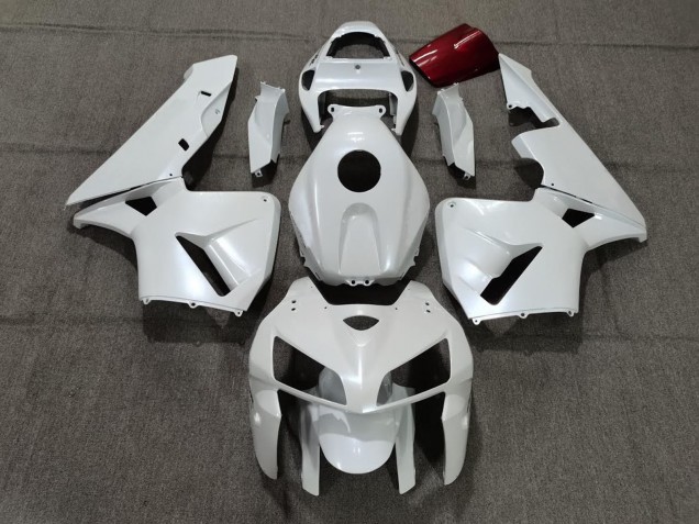 2005-2006 Pearl White Honda CBR600RR Motorcycle Fairing 2005-2006 Pearl White Honda CBR600RR Motorcycle Fairing