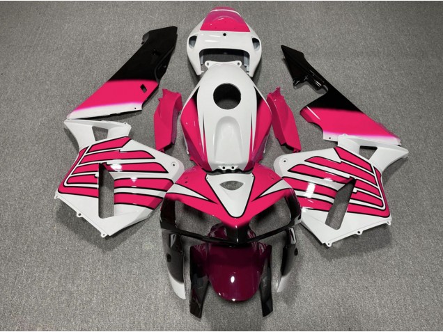 2005-2006 Pink and White Wings Honda CBR600RR Motorcycle Fairing 2005-2006 Pink and White Wings Honda CBR600RR Motorcycle Fairing