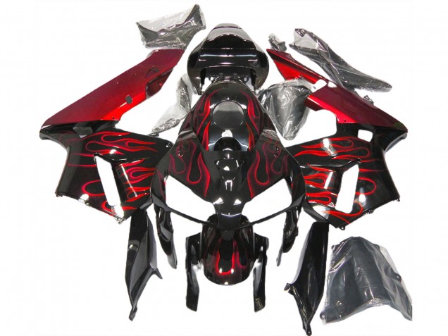 2005-2006 Red Flame Honda CBR600RR Motorcycle Fairing 2005-2006 Red Flame Honda CBR600RR Motorcycle Fairing