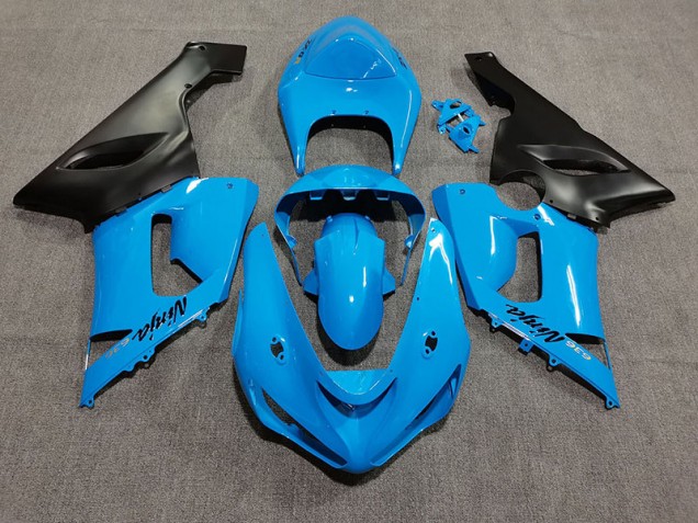 2005-2006 Vibrant Blue Kawasaki ZX6R Motorcycle Fairing 2005-2006 Vibrant Blue Kawasaki ZX6R Motorcycle Fairing