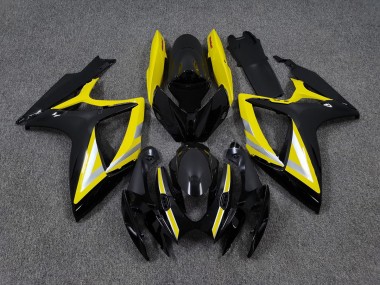 2006-2007 Black and Yellow OEM Style Suzuki GSXR 600-750 Motorcycle Fairing