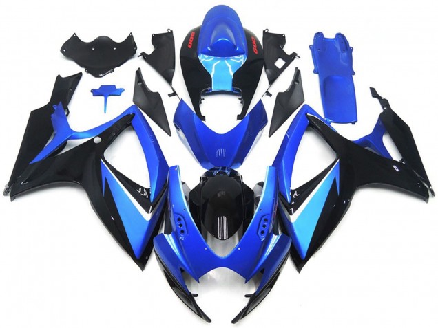 2006-2007 Blue and Black Special Suzuki GSXR 600-750 Motorcycle Fairing