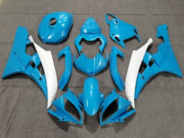 2006-2007 Blue and White with Pearl Yamaha R6 Motorcycle Fairing