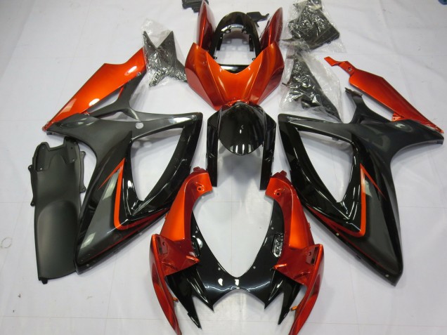 2006-2007 Burnt Orange and Grey Suzuki GSXR 600-750 Motorcycle Fairing 2006-2007 Burnt Orange and Grey Suzuki GSXR 600-750 Motorcycle Fairing