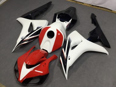 2006-2007 Gloss Red and White Honda CBR1000RR Motorcycle Fairing