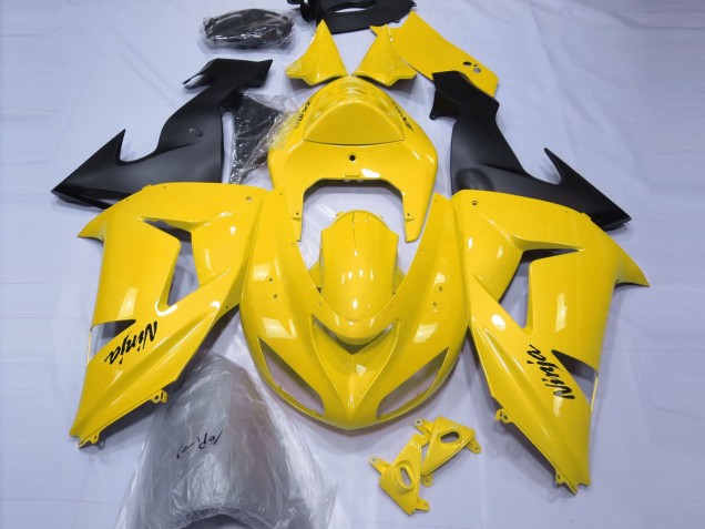 2006-2007 Gloss Yellow Kawasaki ZX10R Motorcycle Fairing 2006-2007 Gloss Yellow Kawasaki ZX10R Motorcycle Fairing