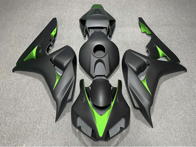 2006-2007 Matte Black and Green Honda CBR1000RR Motorcycle Fairing 2006-2007 Matte Black and Green Honda CBR1000RR Motorcycle Fairing