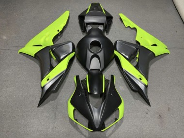 2006-2007 Matte Grey Black and Green Honda CBR1000RR Motorcycle Fairing
