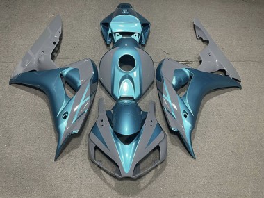 2006-2007 Nardo Grey and Light Blue Honda CBR1000RR Motorcycle Fairing