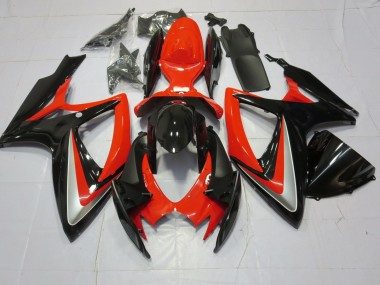 2006-2007 Orange Silver and Black Suzuki GSXR 600-750 Motorcycle Fairing