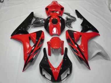 2006-2007 Red Black OEM Style No Decals Honda CBR1000RR Motorcycle Fairing