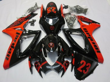 2006-2007 Red Jordan Suzuki GSXR 600-750 Motorcycle Fairing