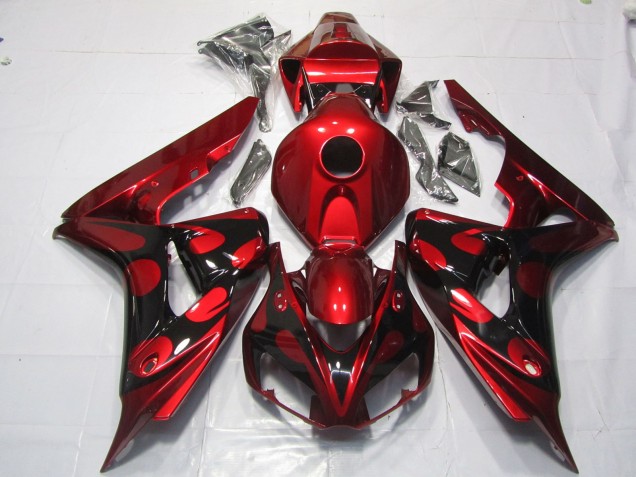 2006-2007 Red and Black Candy Honda CBR1000RR Motorcycle Fairing