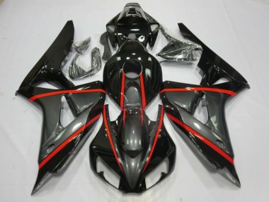 2006-2007 Silver and Black Honda CBR1000RR Motorcycle Fairing