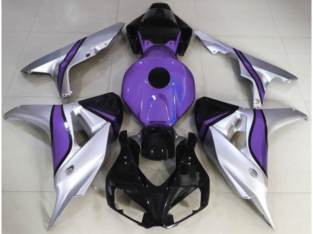 2006-2007 Silver and Purple Custom Honda CBR1000RR Motorcycle Fairing 2006-2007 Silver and Purple Custom Honda CBR1000RR Motorcycle Fairing