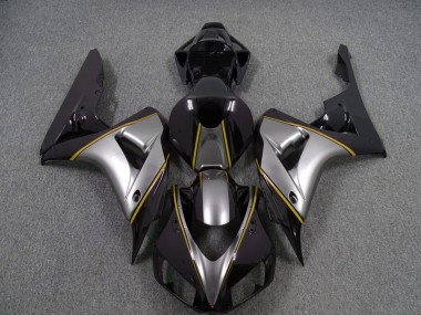 2006-2007 Silver with Yellow Pin Stripe Honda CBR1000RR Motorcycle Fairing