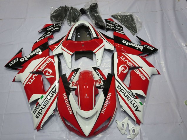 2006-2007 White Red Kawasaki ZX10R Motorcycle Fairing 2006-2007 White Red Kawasaki ZX10R Motorcycle Fairing