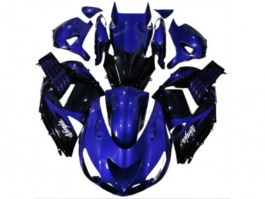2006-2011 Gloss Blue and Black Kawasaki ZX14R Motorcycle Fairing