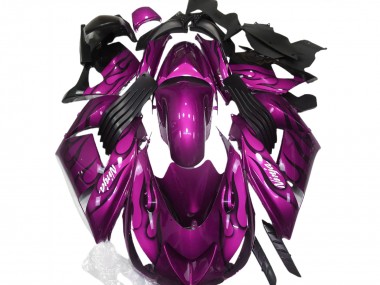 2006-2011 Gloss Pink & Flame Kawasaki ZX14R Motorcycle Fairing