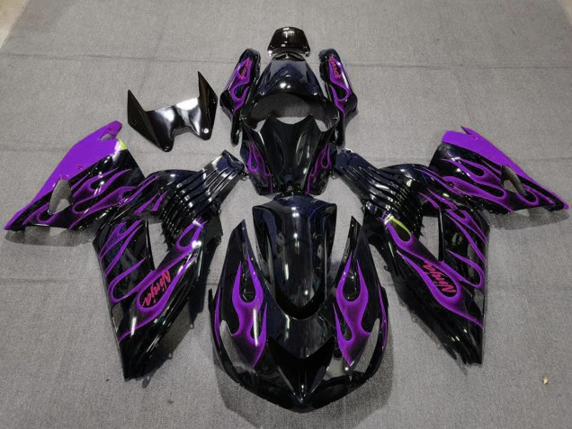 2006-2011 Purple Flame Kawasaki ZX14R Motorcycle Fairing 2006-2011 Purple Flame Kawasaki ZX14R Motorcycle Fairing
