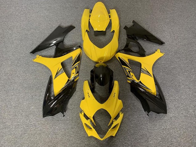 2007-2008 Black and Yellow Suzuki GSXR 1000 Motorcycle Fairing 2007-2008 Black and Yellow Suzuki GSXR 1000 Motorcycle Fairing