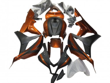 2007-2008 Burnt Orange and Matte Black Honda CBR600RR Motorcycle Fairing