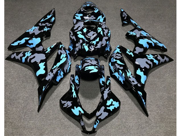 2007-2008 Custom Camo Blue Honda CBR600RR Motorcycle Fairing
