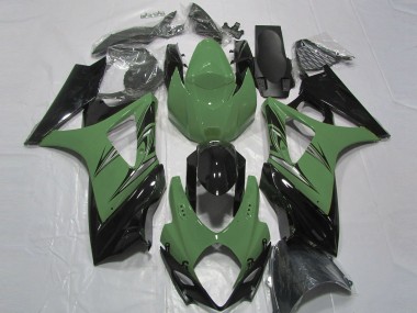 2007-2008 Forest Green and Black Suzuki GSXR 1000 Motorcycle Fairing