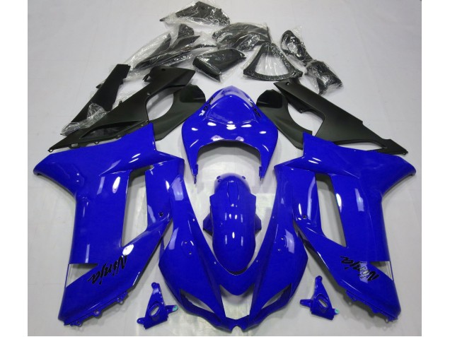 2007-2008 Gloss Blue Kawasaki ZX6R Motorcycle Fairing 2007-2008 Gloss Blue Kawasaki ZX6R Motorcycle Fairing
