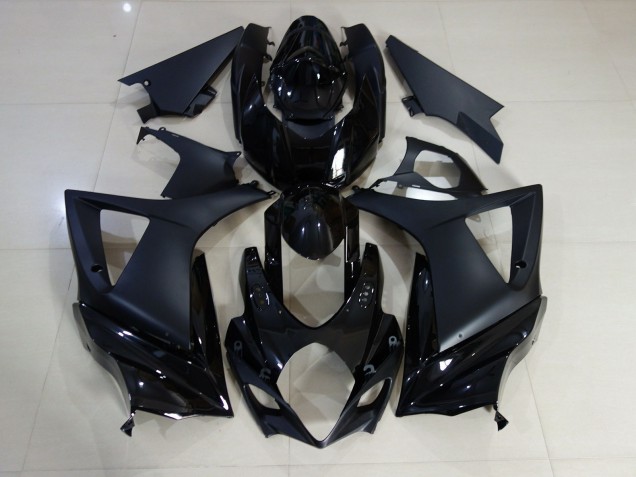 2007-2008 Gloss and Matte Black Plain Suzuki GSXR 1000 Motorcycle Fairing 2007-2008 Gloss and Matte Black Plain Suzuki GSXR 1000 Motorcycle Fairing