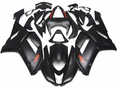 2007-2008 Matte Black Red Decals Kawasaki ZX6R Motorcycle Fairing
