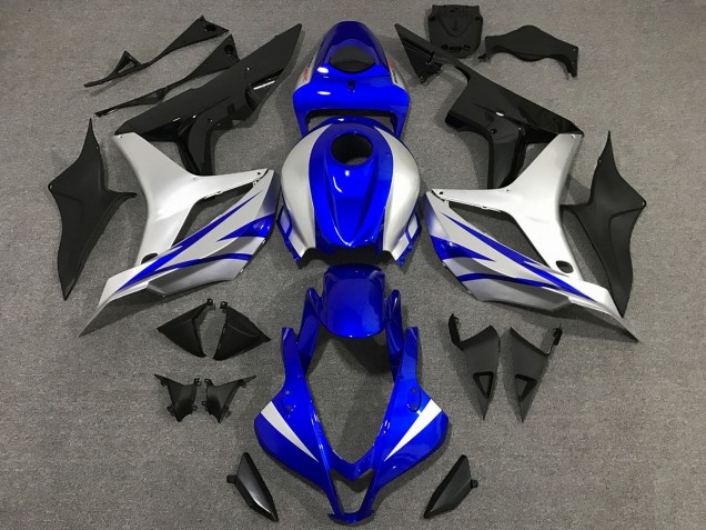 2007-2008 OEM Style Blue and Silver Honda CBR600RR Motorcycle Fairing 2007-2008 OEM Style Blue and Silver Honda CBR600RR Motorcycle Fairing